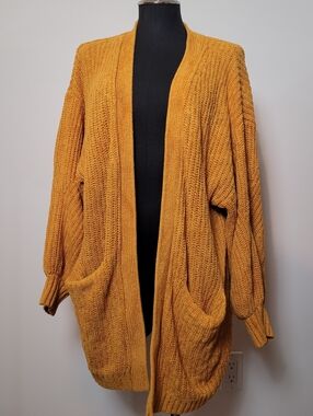 Aritzia Yellow Slouchy Cardigan
